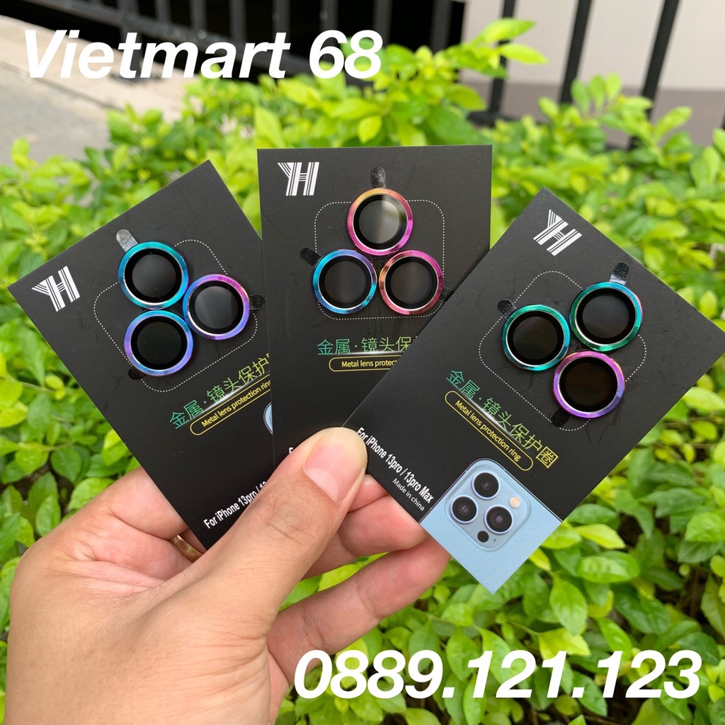 Bộ Vòng TITAN Bảo Vệ Camera IPhone 12-12Mini, 12Pro, 12PRM,  iP13, 13Pro - 13PRM Chống Bụi, Hạn Chế Vân Tay & Mờ Camera