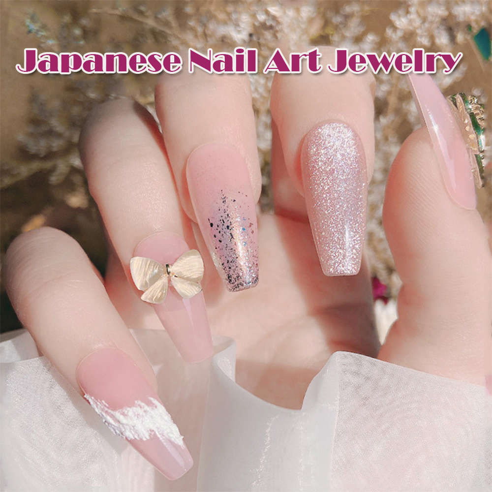 [Hàng mới về] Phụ kiện trang trí móng tay nhiều kiểu tùy chọn đính đá và ngọc trai sang trọng