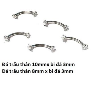 khuyên thép y tế/ khuyên xỏ mày cơ bản/ khuyên mày đá trấu