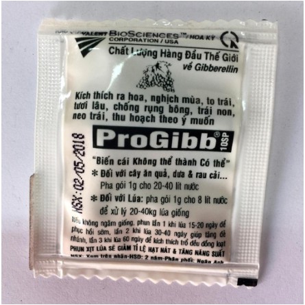 02 gói Điều hòa sinh trưởng cây trồng Progibb 10SP (1g/gói)