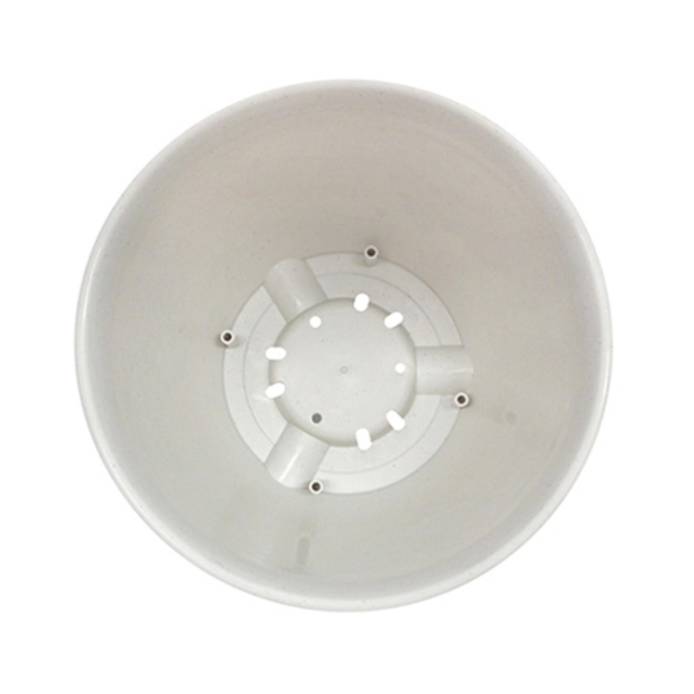 Chậu trồng cây có hoa văn trang trí (màu trắng) 15cm, 20cm, 24cm nội địa Nhật Bản