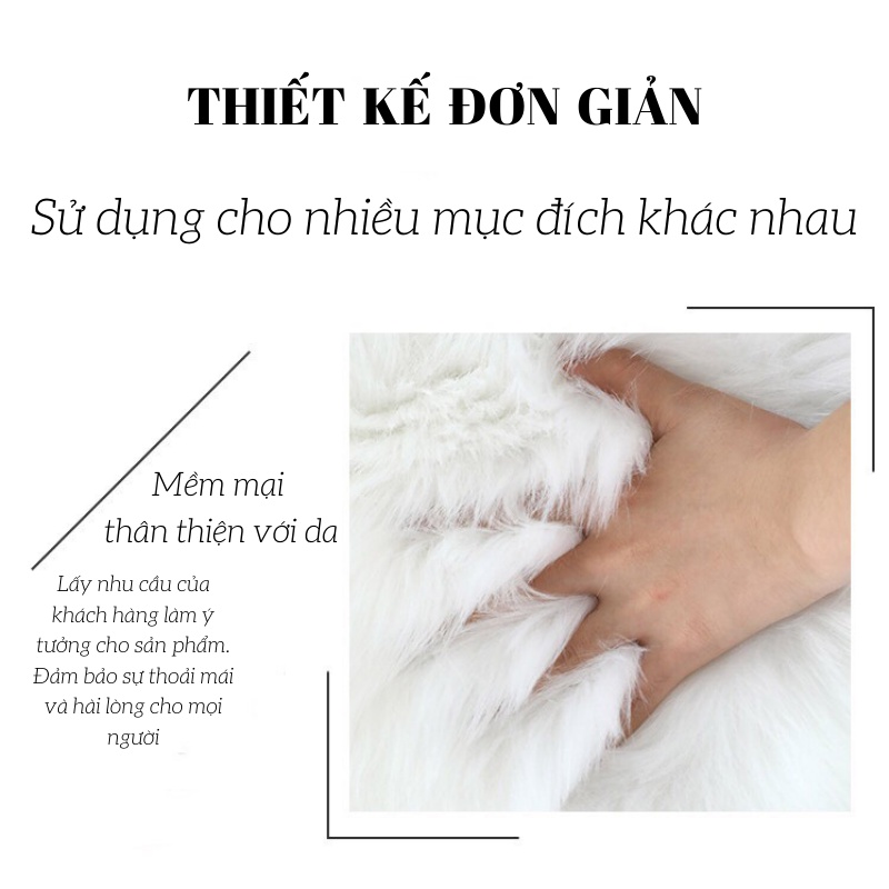 Thảm Lông, Thảm Lót Ghế Ô Tô Mềm Mại, Lông Dài - KHO GIA DỤNG TRẦN PHÚ