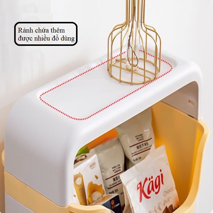 Kệ VINA TASHUAN 4 tầng đa năng đựng đồ chơi cho bé, đồ bỉm sữa, đồ dùng trẻ em có bánh xe tiện nghi