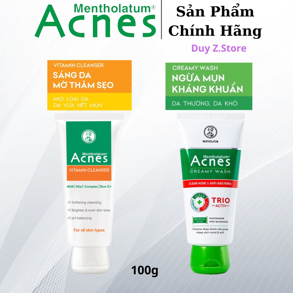 Sữa Rửa Mặt Acnes 100g - Cho Làn Da Mịn Màng Sáng Mịn