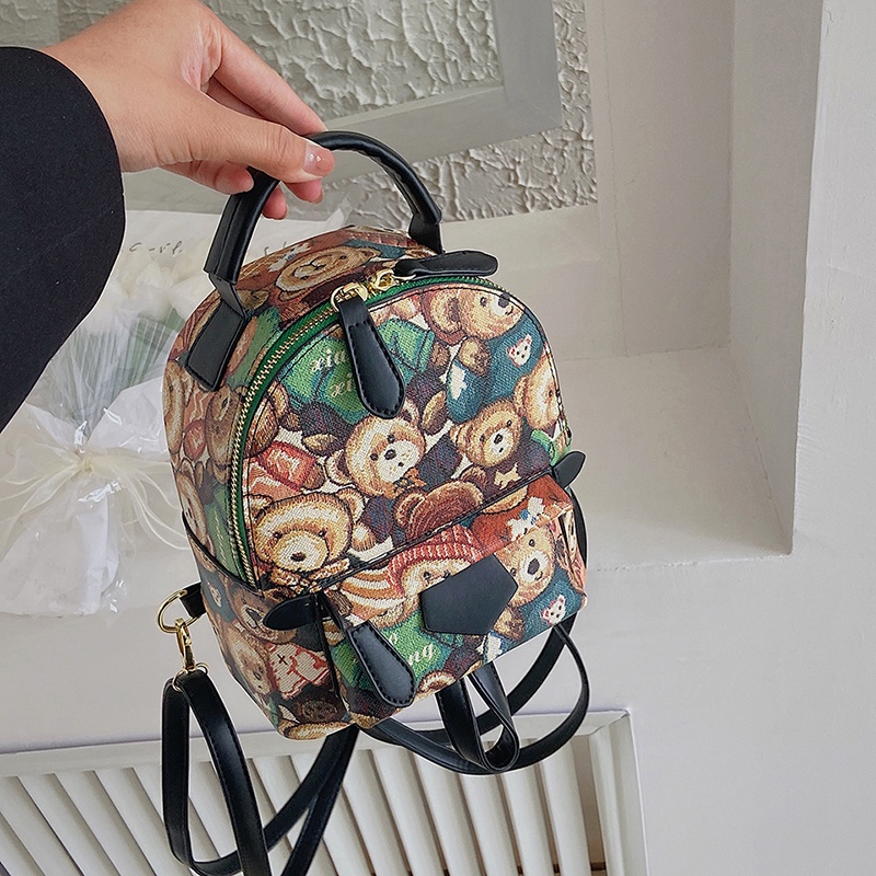 Ba Lô Da Mềm Mini Hình Gấu Dễ Thương Cho Nữ