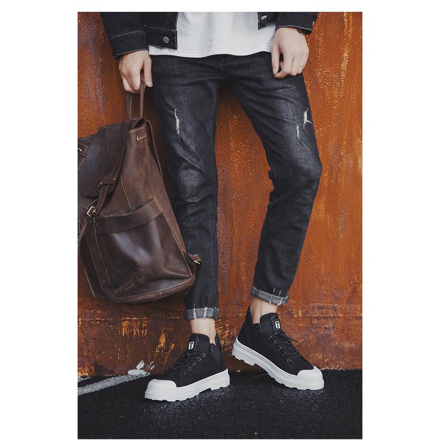 GIẦY đẹp Giày boot nam đen cổ cao [FREESHIP] D459 shop ĐỊCH ĐỊCH chuyên giày bốt nam giá tốt . . : 2021