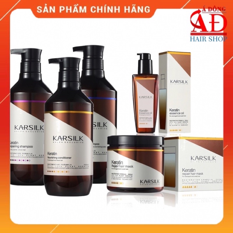 BỘ DẦU GỘI XẢ HẤP Ủ PHỤC HỒI TÓC KARSILK KERATIN REPAIRING MỀM MƯỢT SẠCH GÀU