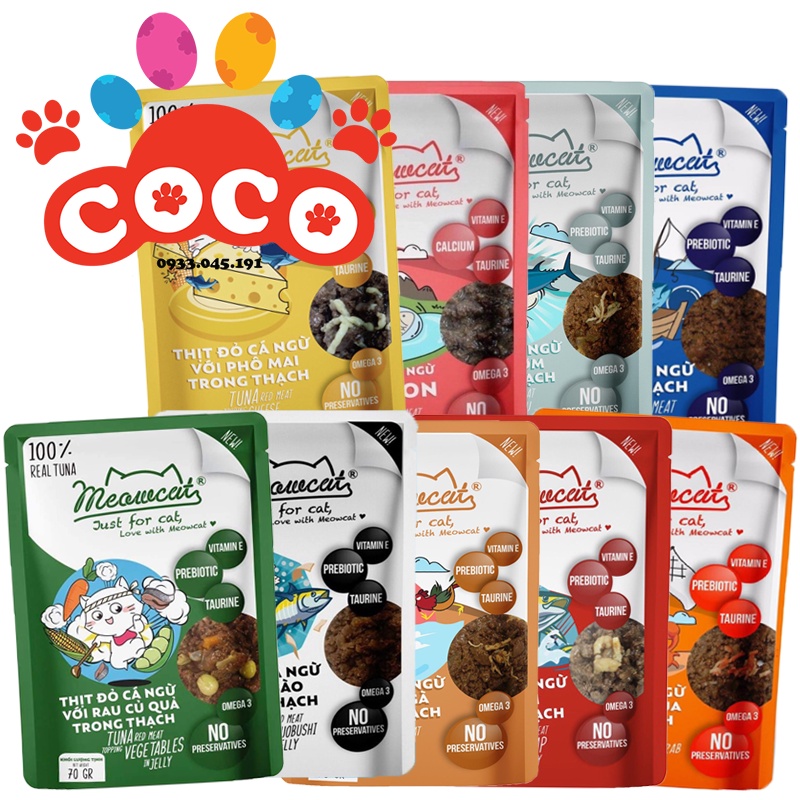 Pate mèo Meowcat 70g - 9 Vị