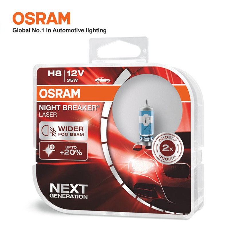 Bóng đèn halogen tăng sáng 150% OSRAM NIGHT BREAKER LASER H8 12v 35w