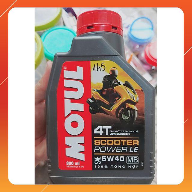 ( Dầu nhớt chính hãng ) Nhớt tổng hợp Motul Scooter Power LE 5w40 Dung tích 800ml