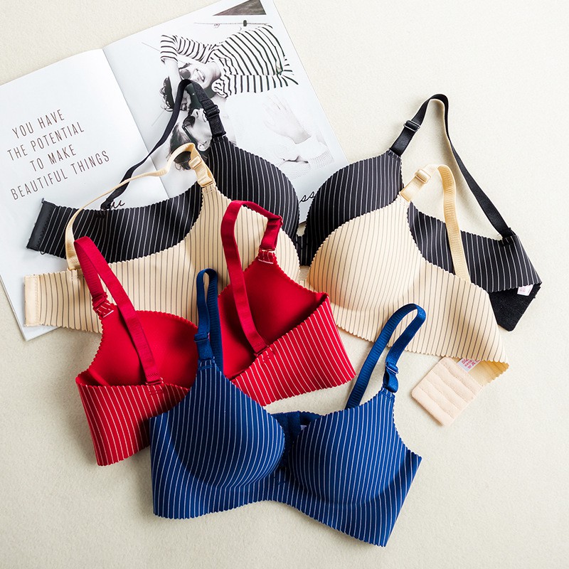 Áo Lót Nữ Su Nâng Ngực Bàn Tay, Họa Tiết Kẻ Sọc, Mêm Mại - AS11 - S2 | BigBuy360 - bigbuy360.vn