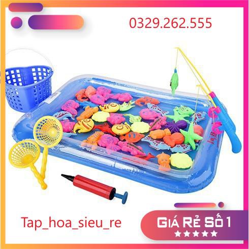 (Rẻ Vô địch) Bộ câu cá phao kém giỏ đựng siêu đáng yêu – đồ chơi vận động tại nhà cho bé