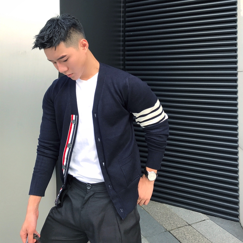 Áo Khoác Cardigan Dệt Kim Cổ Chữ V Cho Nam | BigBuy360 - bigbuy360.vn