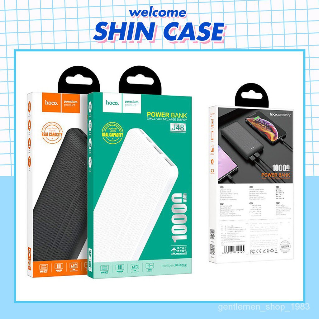 Sạc Pin Dự Phòng J48 10000 mAh Hoco Chính Hãng - Bảo Hành 6 Tháng - Ốp lưng iphone - Shin Case