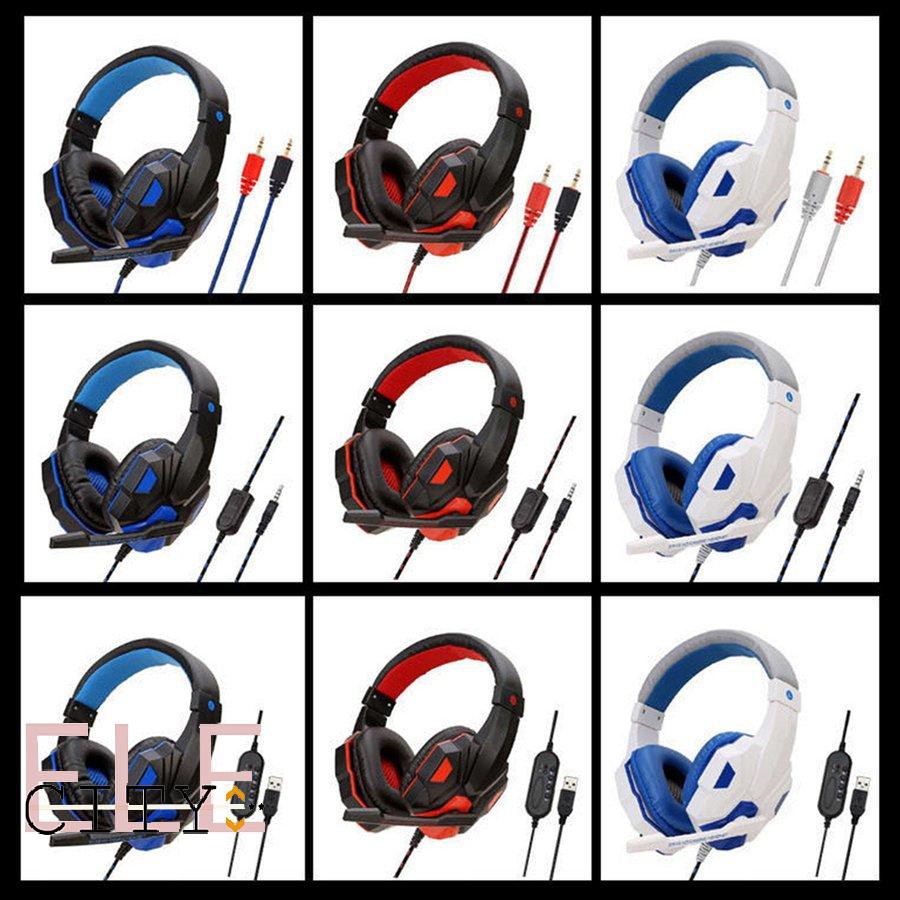 Ele】⚡⚡Tai nghe chơi game âm thanh nổi Soyto SY830MV Điều khiển âm lượng Tai nghe có Mic cho máy tính / PC