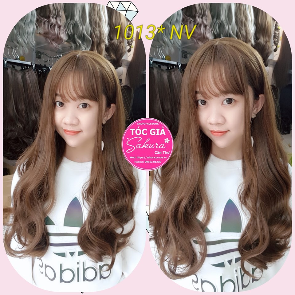 Tóc Giả Nguyên Đầu Dáng Lửng Xoăn Đuôi Lọn To Dài 50cm ❤️ Free Ship ❤️ Tóc cao cấp chịu nhiệt- video & hình thật