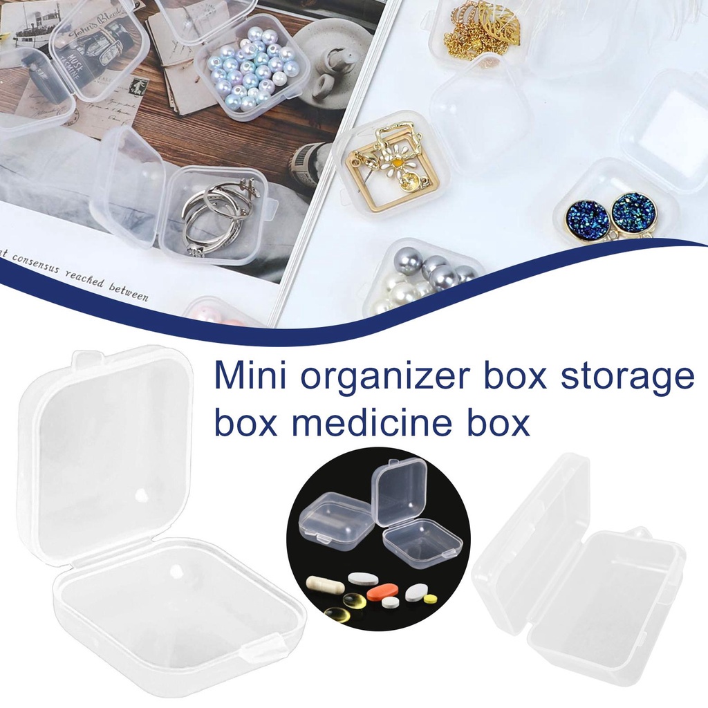 Hộp Đựng Thuốc Mini Bằng Nhựa Trong Suốt B2V7