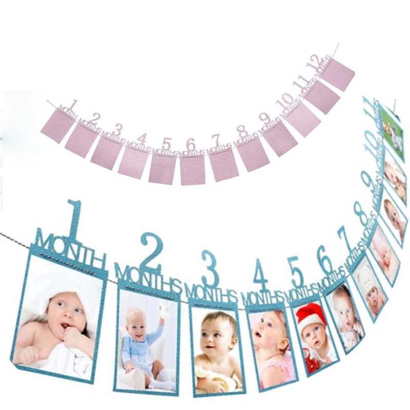 Giá Đỡ Treo Ảnh 1-12 Tháng Dùng Trang Trí Tường Cho Bé
