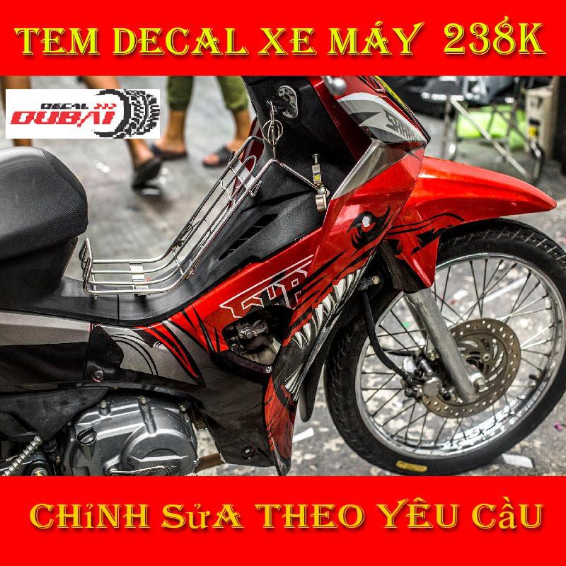 Tem Trùm Honda Blade Cá Mập Đỏ