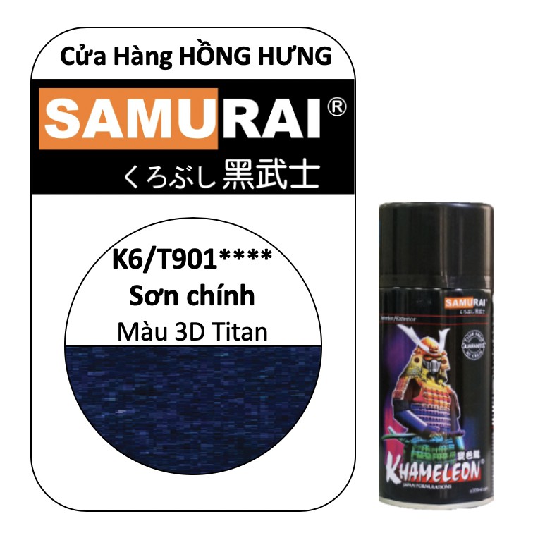 Sơn chính SAMURAI Màu 3D Titan 300ml K6/T901****