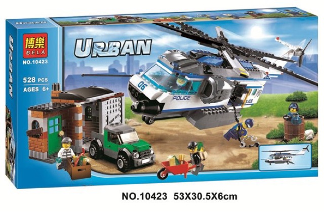 Lego urban police 10423 - trực thăng cứu hộ 528 chi tiết