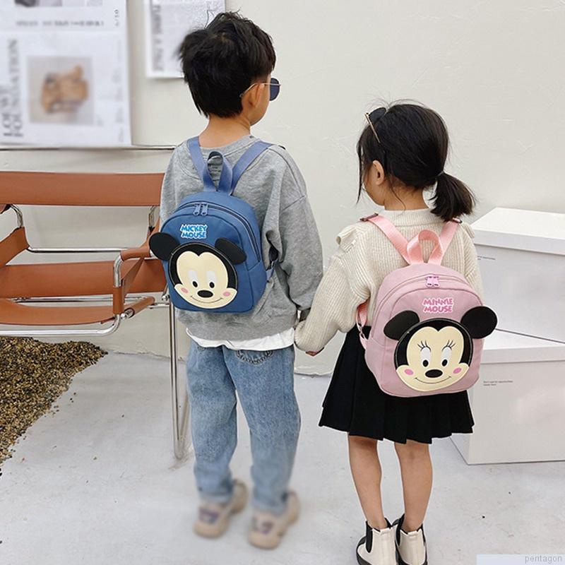 Balo đi học/du lịch họa tiết hoạt hình dễ thương kèm dây đeo tùy chỉnh cho trẻ em