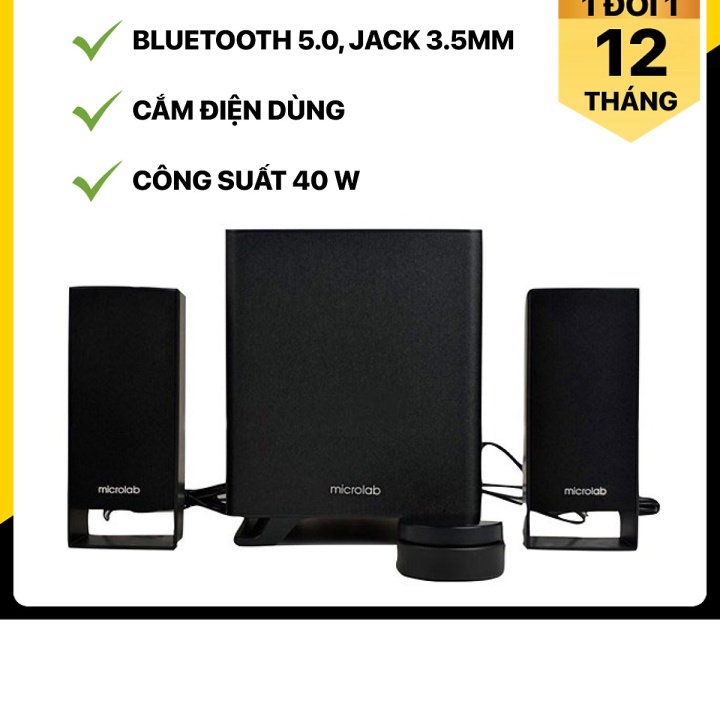 Loa vi tính Bluetooth Microlab M600BT Đen - Hàng chính hãng