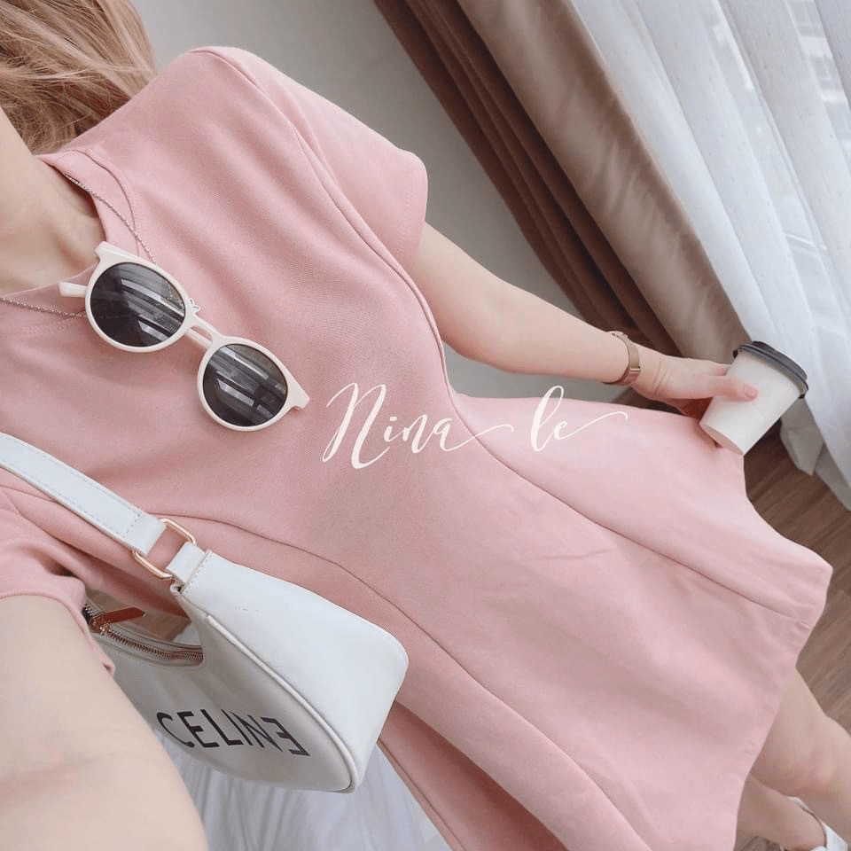 Đầm Liền Nữ Chất Thun Gân Co Giãn Tốt 2 Màu Dễ Mặc Form Chuẩn Dáng Xinh NEW UNISEX