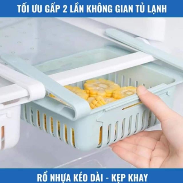 Rổ Nhựa Kéo Dài Kẹp Tủ Lạnh