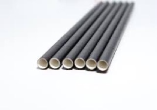 Ống hút giấy phi 6 đen ( 100 ống / 1 túi)