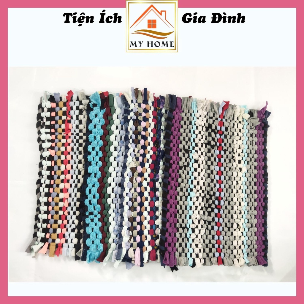 Thảm lau chân bằng vải thun, thảm chùi chân thấm hút nước tốt giá rẻ sử dụng cho nhà bếp, kích thước 35*55cm
