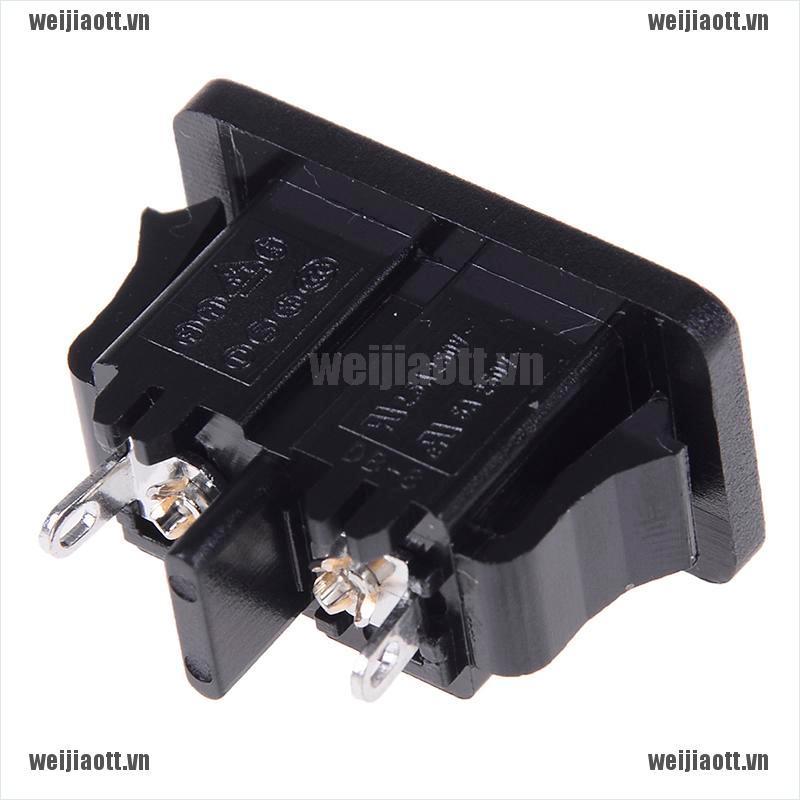 Bộ 5 Đầu Nối Ổ Cắm 2 Chấu Ac250V 2.5a Iec320 C8 Male