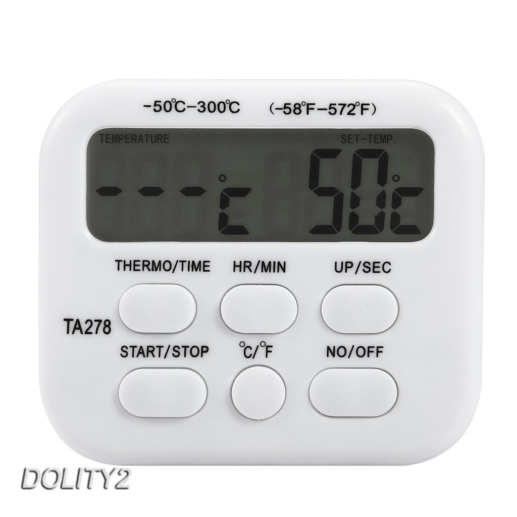 Nhiệt Kế Điện Tử Không Dây Màn Hình LCD Kỹ Thuật Số Có Hẹn Giờ Dùng Nướng Thịt BBQ