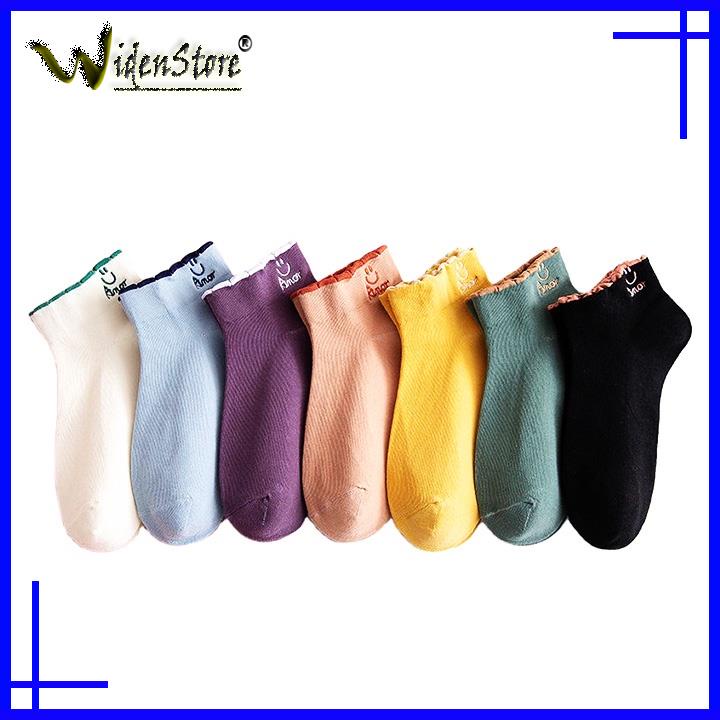 Tất Vớ Nữ Cổ Ngắn Cao Cấp Phong Cách Hàn Quốc Basic Nhiều Màu, Chất Cotton Thấm Hút Mồ Hôi Phối Đồ Cực Chất STA06