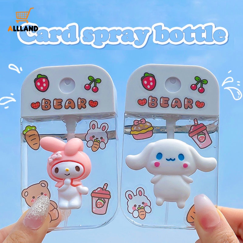 Bình Xịt Mini Hình Hoạt Hình Kèm Phễu Dán Tiện Dụng Mang Theo Du Lịch Ngoài Trời