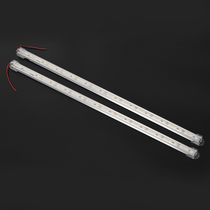 Set 2 đèn LED 12V 50cm chống nước màu trắng bằng hợp kim nhôm