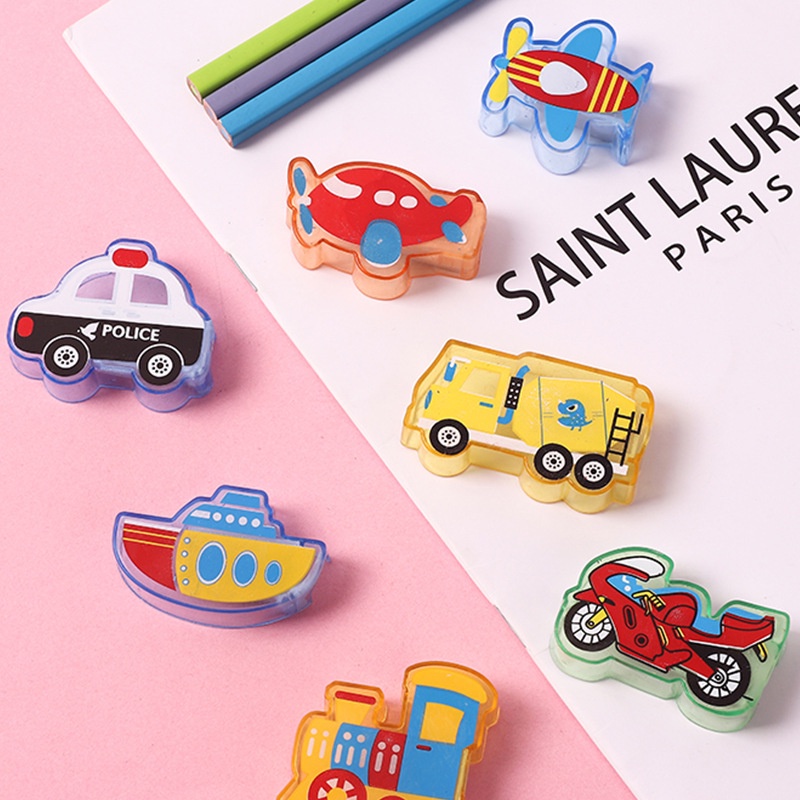 1 Đồ Chuốt Bút Chì Hình Xe Hơi Hoạt Hình