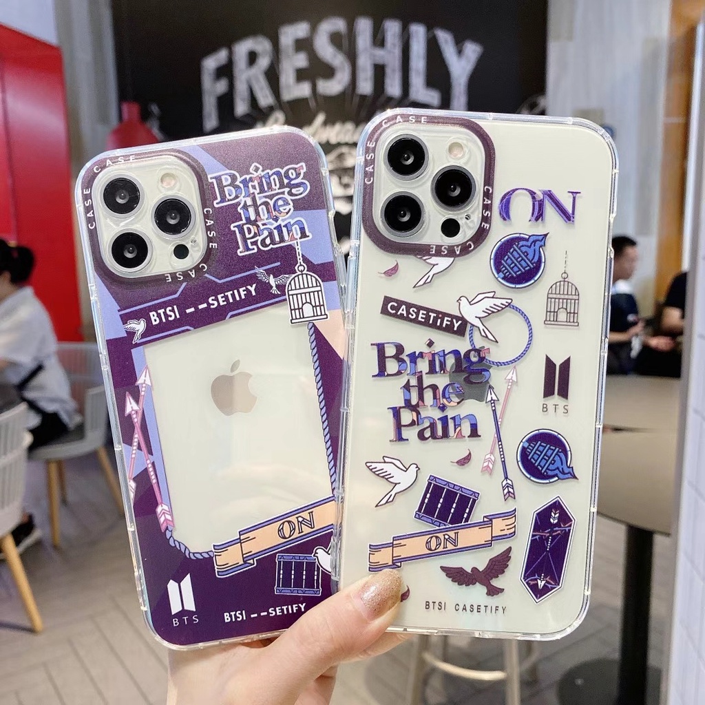 Ốp Điện Thoại TPU Dẻo Trong Suốt In Hình BTS Hàn Quốc Cho iPhone 12 11 Pro Max Xs Max XR SE 2020 7 8 6 Plus