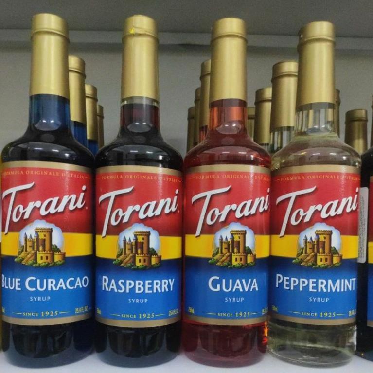 Siro (Syrup) Torani 750ml đủ vị (dâu, vải, đào, táo, chocolate, dừa, vanila, việt quất, bạc hà, cherry, kiwi, xoài.