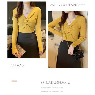 [đẹp - rẻ] áo len xoắn ngực siêu đẹp