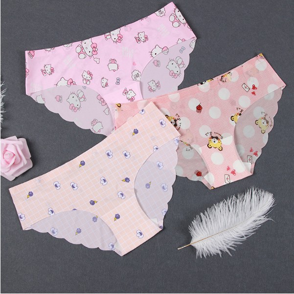 SET 3 Quần Lót Nữ Su Đúc Điều Hòa Thun Lạnh Không Đường May Mát Lạnh Không Viền Sexy LOTNU08