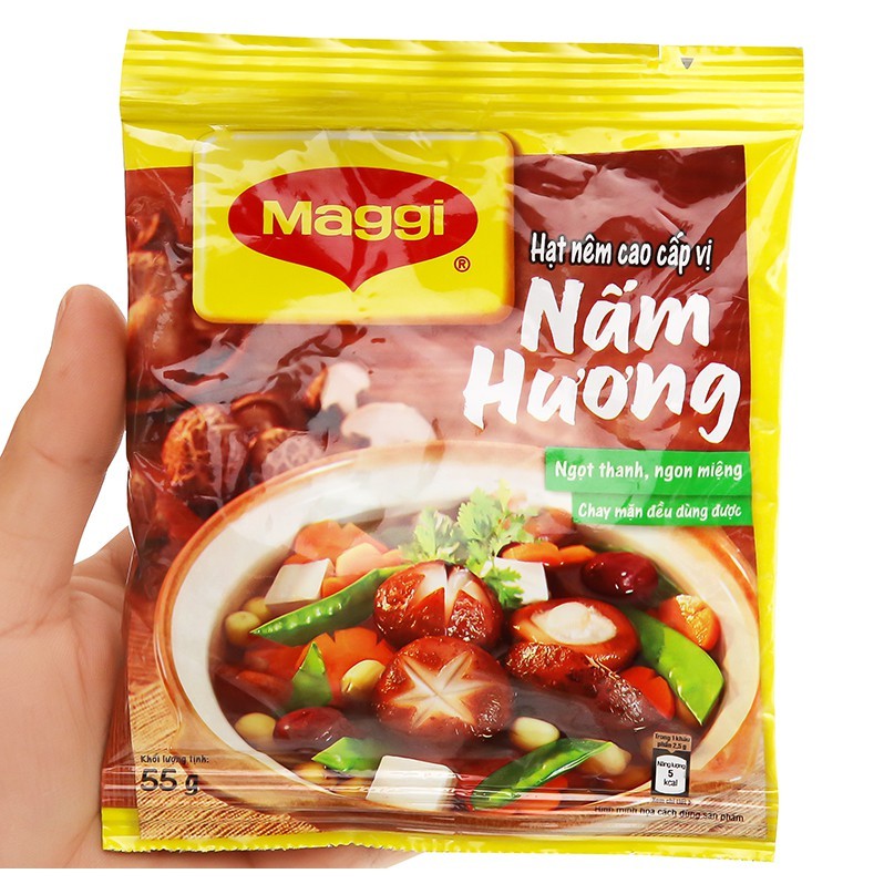 Hạt nêm cao cấp vị nấm hương Maggi gói 55g (date tháng 5/2022)