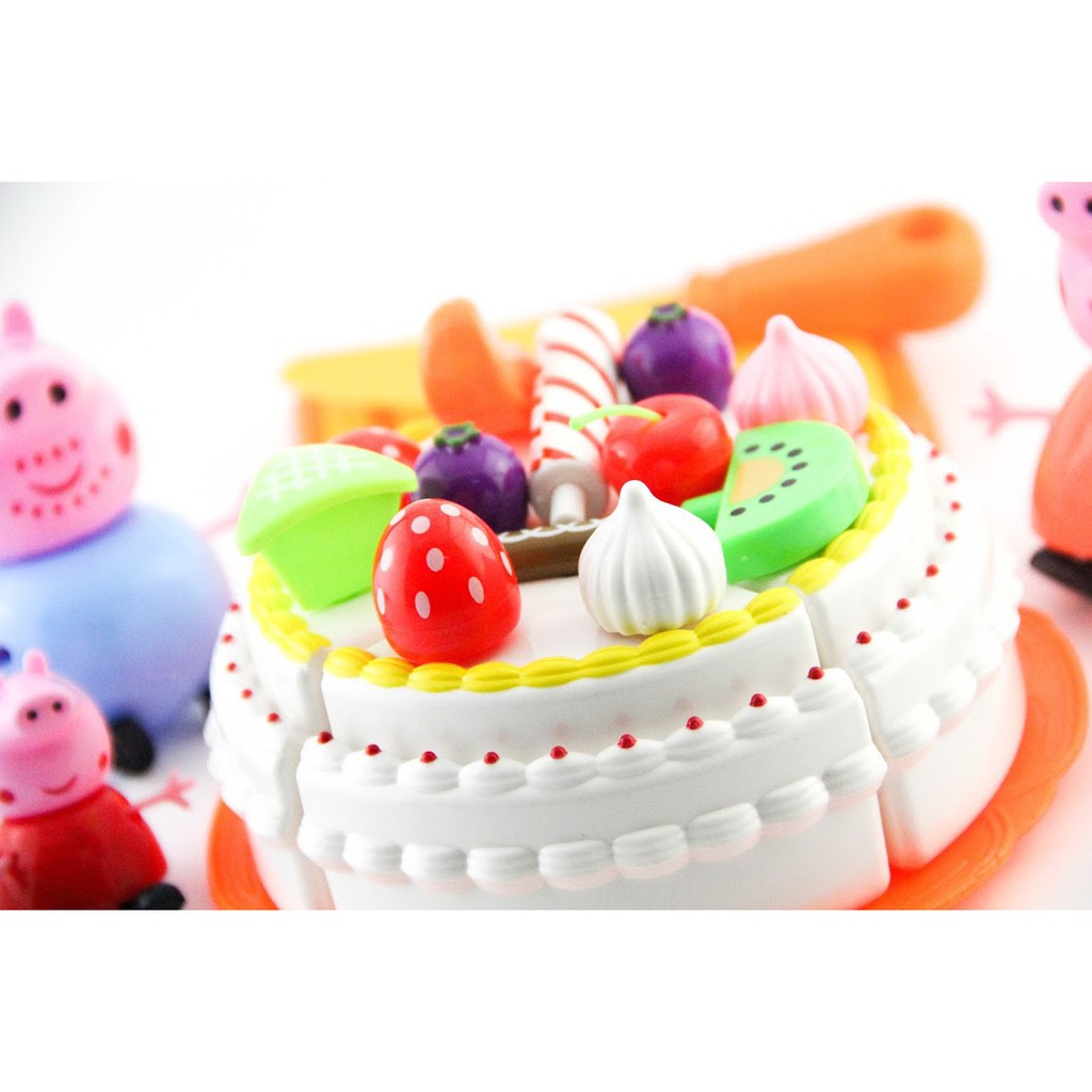 Bộ đồ chơi cắt bánh sinh nhật gia đình nhà lợn Peppa Pig