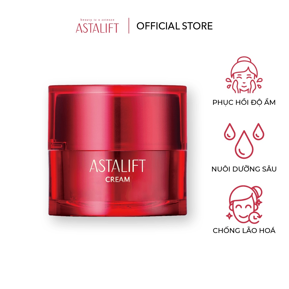 Kem Dưỡng Da Chống Lão Hóa, Giảm Nếp Nhăn, Giúp Da Căng Bóng Mịn Màng Dùng Cho Ban Ngày Astalift Cream 30g