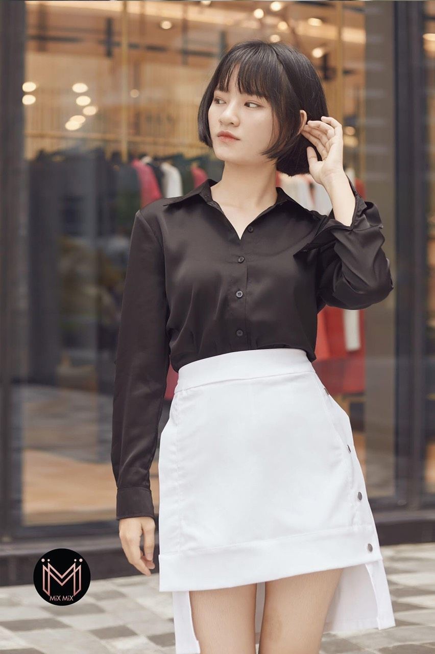 Áo sơ mi lụa trơn cá tính hàng đẹp fom nhỏ | BigBuy360 - bigbuy360.vn