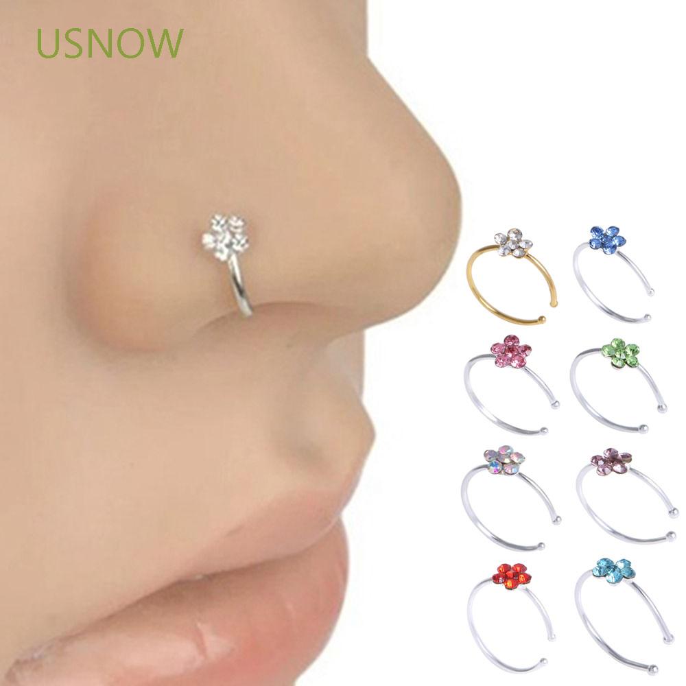 Khuyên mũi đính đá lấp lánh nhiều màu sắc thời trang cá tính