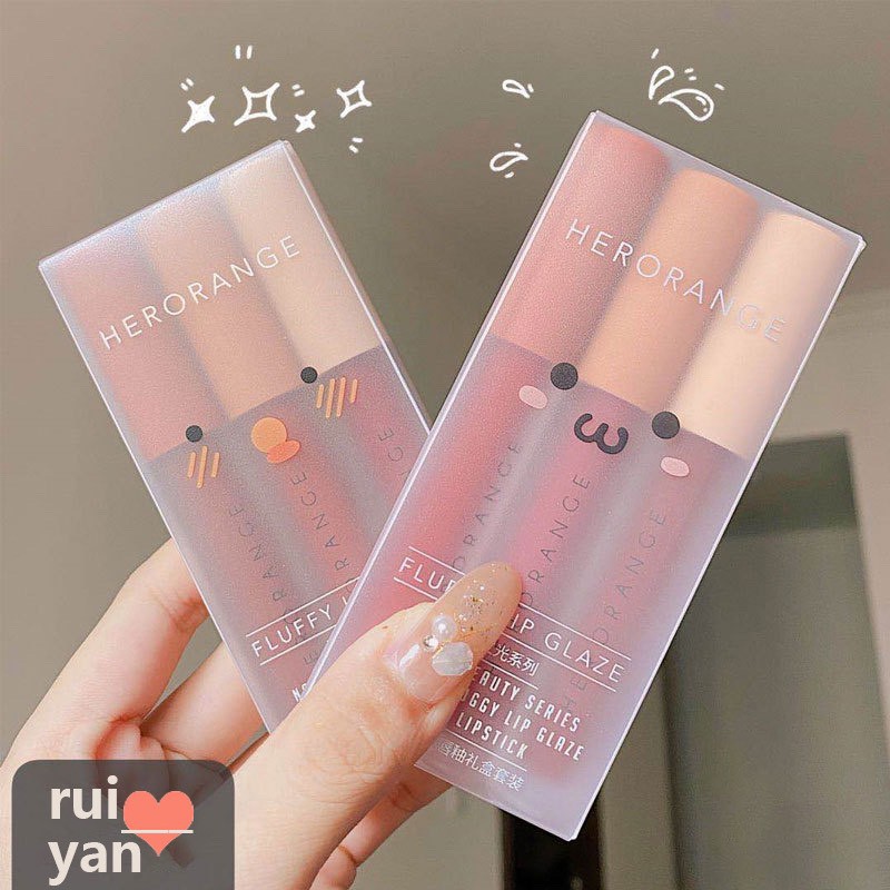 Son Kem Lì Herorange Fluffy Lip Glaze - Son Kem Siêu Xinh Chất Mềm Và Mịn