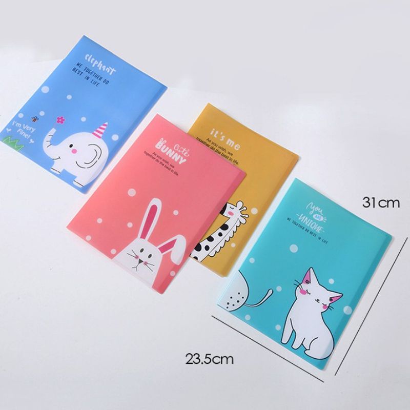 File lá đựng giấy tờ tài liệu học tập A4 hình kute