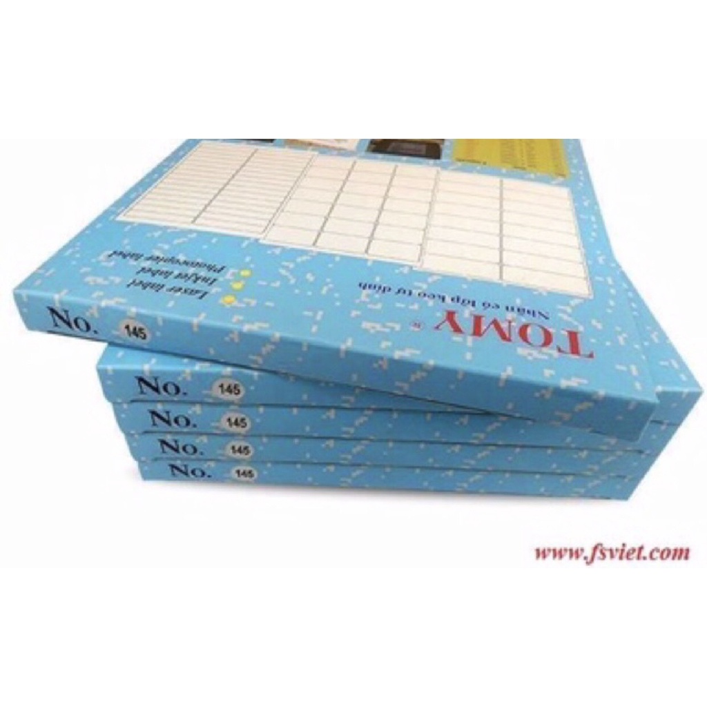 Giấy decal in mã vạch Tomy A4 ,đủ mã từ 125 đến 149