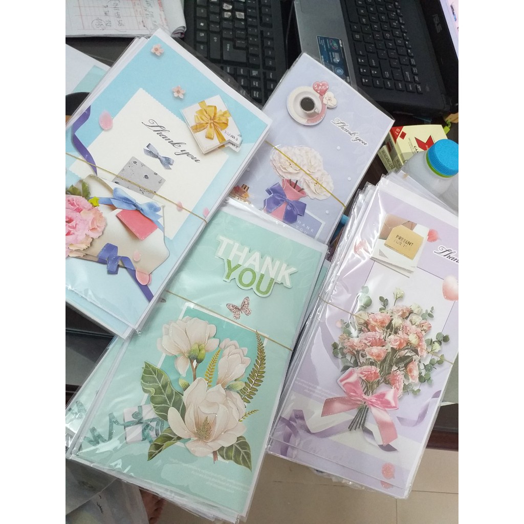 Sỉ 10 thiệp chúc mừng 3D mix full mẫu